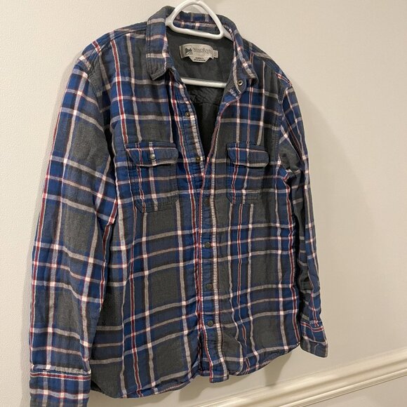 WindRiver Outfitting Co. - Men's Flannel Checkered Long Sleeve Shirt, Large - Picture 2 of 8